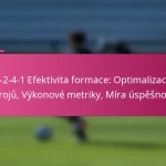 3-2-4-1 Efektivita formace: Optimalizace zdrojů, Výkonové metriky, Míra úspěšnosti