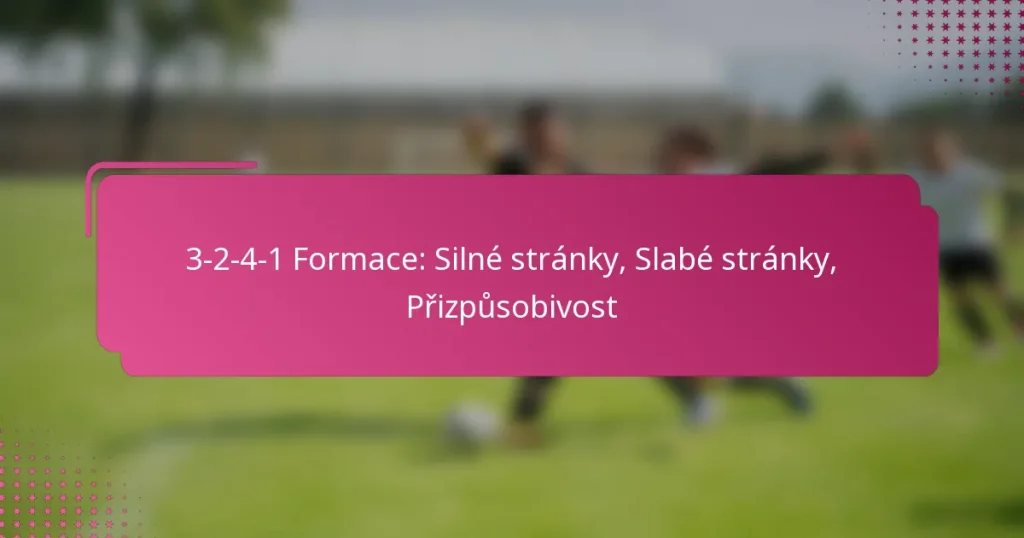 3-2-4-1 Formace: Silné stránky, Slabé stránky, Přizpůsobivost