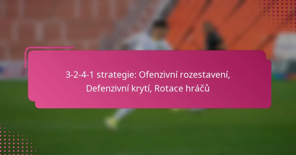3-2-4-1 strategie: Ofenzivní rozestavení, Defenzivní krytí, Rotace hráčů