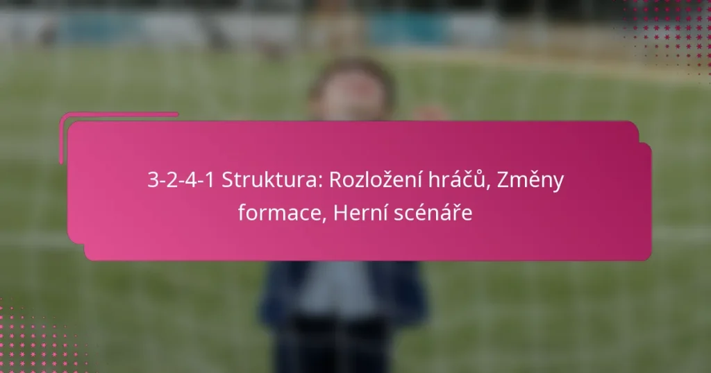 3-2-4-1 Struktura: Rozložení hráčů, Změny formace, Herní scénáře