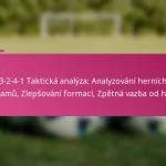 3-2-4-1 Taktická analýza: Analyzování herních záznamů, Zlepšování formací, Zpětná vazba od hráčů