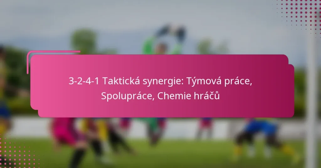 3-2-4-1 Taktická synergie: Týmová práce, Spolupráce, Chemie hráčů