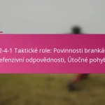 3-2-4-1 Taktické role: Povinnosti brankáře, Defenzivní odpovědnosti, Útočné pohyby