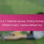 3-2-4-1 Taktické úpravy: Změny formace, Střídání hráčů, Taktika během hry