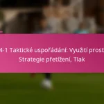 3-2-4-1 Taktické uspořádání: Využití prostoru, Strategie přetížení, Tlak