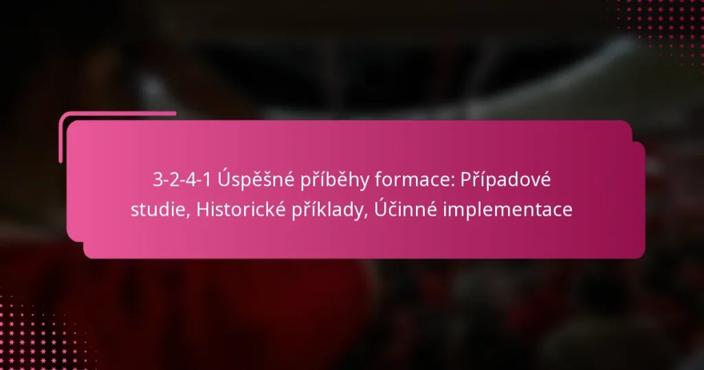 3-2-4-1 Úspěšné příběhy formace: Případové studie, Historické příklady, Účinné implementace