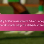 Profily hráčů v rozestavení 3-2-4-1: Analýza charakteristik, silných a slabých stránek