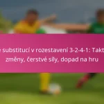 Role substitucí v rozestavení 3-2-4-1: Taktické změny, čerstvé síly, dopad na hru