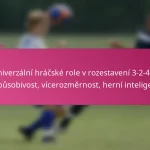 Univerzální hráčské role v rozestavení 3-2-4-1: Přizpůsobivost, vícerozměrnost, herní inteligence